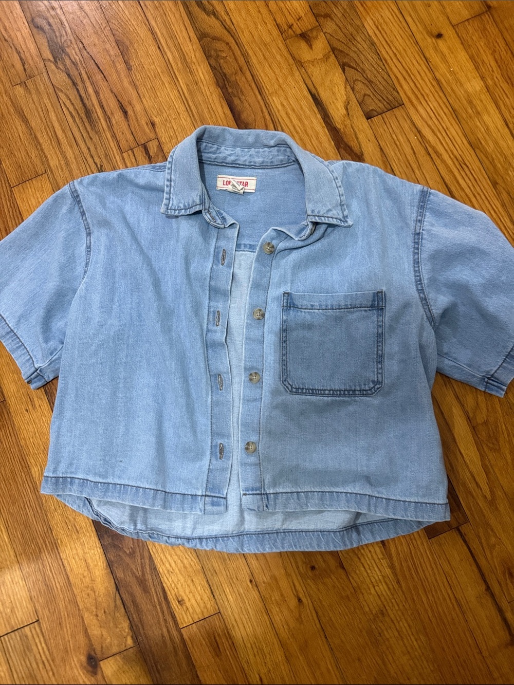 Lone star Cropped Denim button up